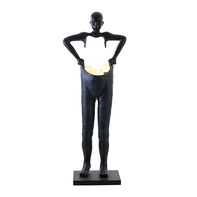 

CX Nordic Art Sculpture Humanoid Lifting Pants Large Abstract Resin Sculptured Ornaments Floor Lamp