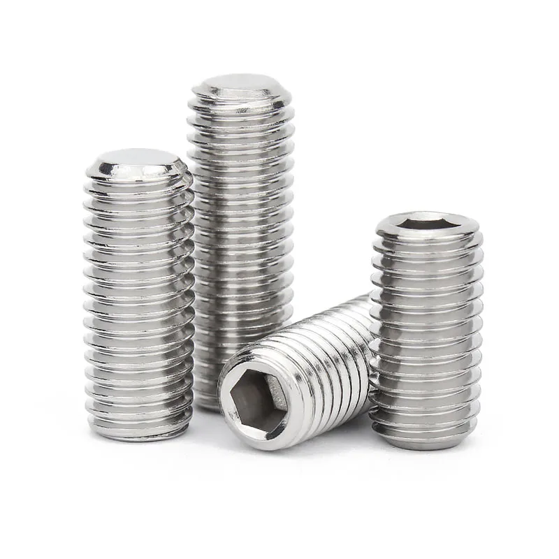 M1.6 M2 M2.5 M3 M4 M5 M6 M8 M10 M12M14M16 DIN913 304 шестигранный болт из нержавеющей стали с плоским