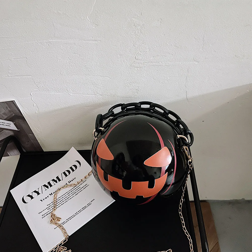 

Модная женская сумка-мессенджер сферической круглой формы, сумка на плечо в виде тыквы на Хэллоуин, мини-кошелек, сумки в студенческом стиле