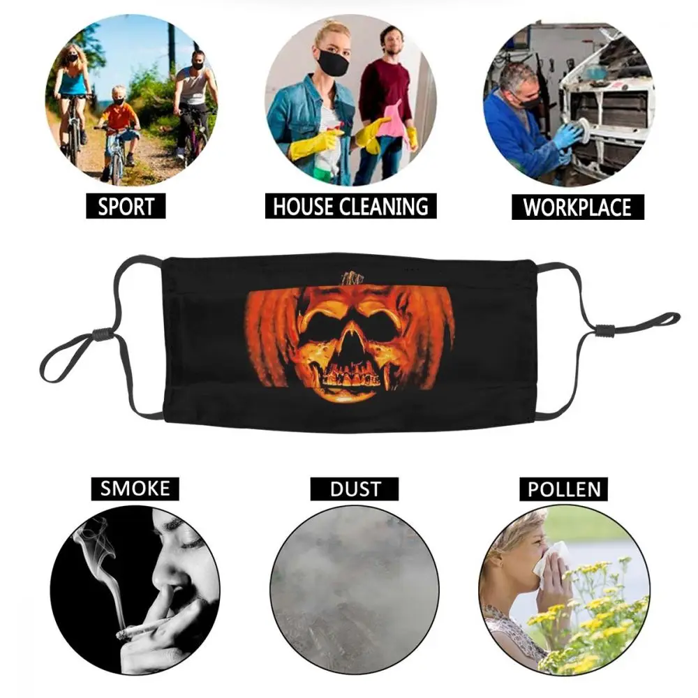 

Halloween Horror Pumpkin Michael Myers Reusable Mouth Face Mask Anti Haze Dust Mask Protection Mask Respirator Mouth Muffle