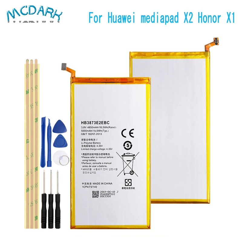 Высококачественный аккумулятор HB3873E2EBC на 5000 мАч для Huawei mediapad X2 Honor X1 7D 503L 501U