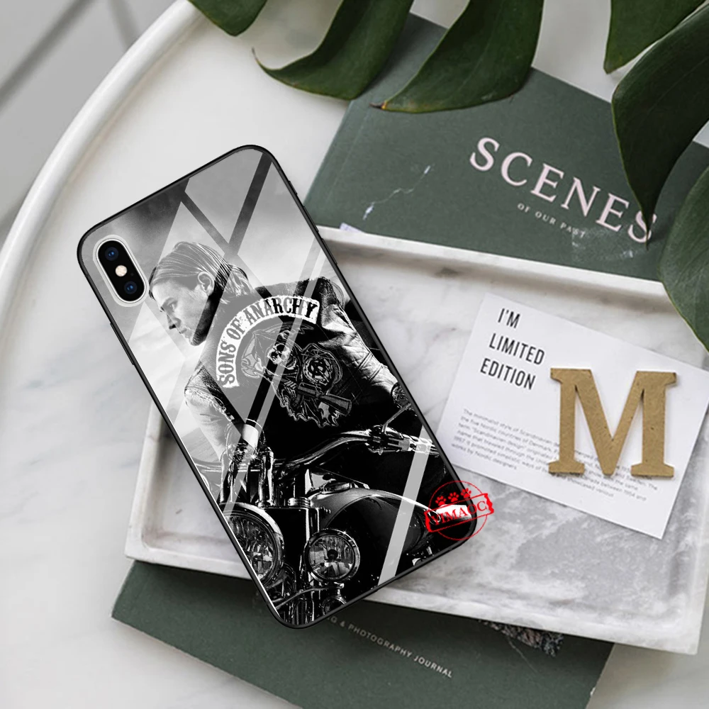 YIMAOC Американский ТВ сыновья анархической стекла чехол для телефона Apple iPhone 11 Pro XR X