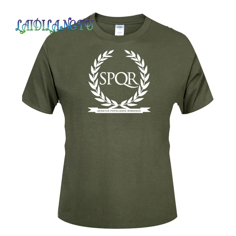 2019 забавная футболка SPQR милые мужские футболки из 100% хлопка крутая милая Летняя