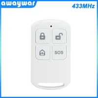 awaywar wireless remote control high performance portable 4 buttons keychain for wifi gsm home security alarm system 433mhz