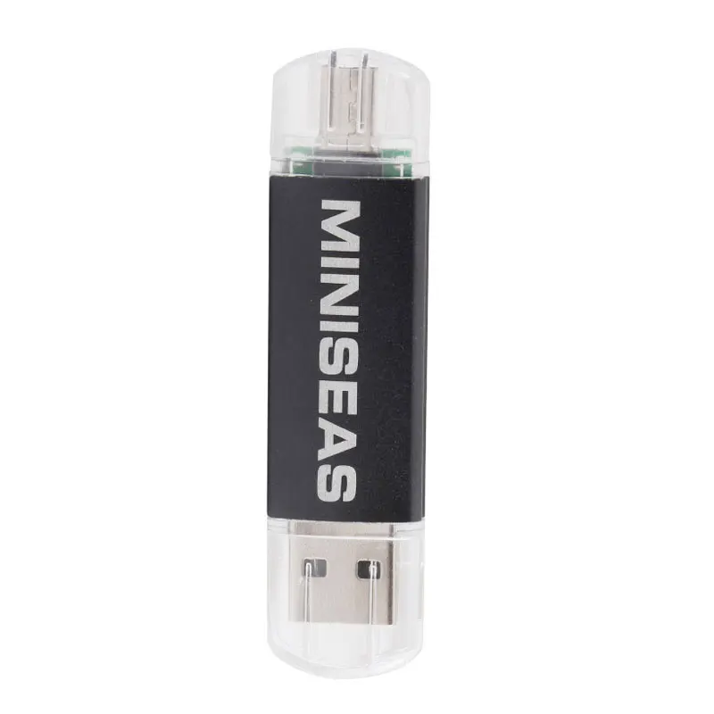 Usb флеш-накопитель металлический 9 цветов OTG телефонный накопитель 8 ГБ 4 ГБ Флешка 64 Гб 32 Гб 16 Гб карта памяти Usb флешка Miniseas - Цвет: Черный