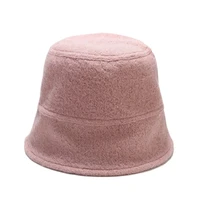 2021 new hats for women autumn winter bucket hats lamb plush soft warm fisherman hat panama casual caps lady flat korean style