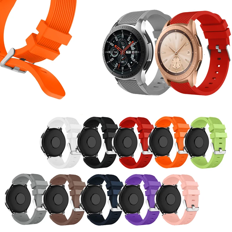 

20mm 22mm Silicone Replacement Band Sport Strap for Samsung Galaxy Watch 42mm 46mm for Samsung Galaxy Watch3 41mm 45mm
