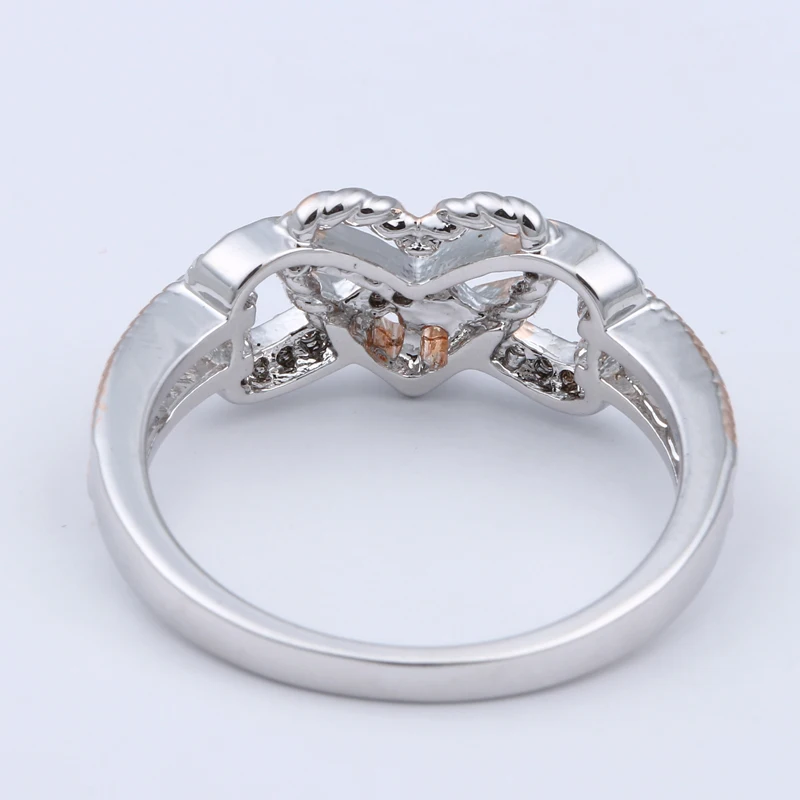 2 цвета розовое золото/Черное золото сладкий стиль сердце тренд Бесконечная