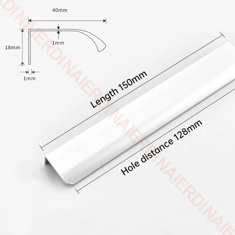 Ручки для шкафов NAIERDI алюминиевые 80-1200 мм черные/золотые/серебряные