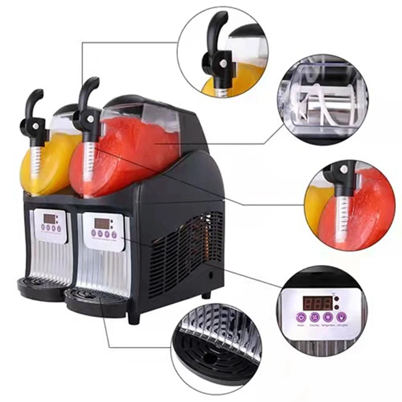 5L two-cylinder commercial small snow melt machine mini version snow mud machine milk  cold drink equipment snow paste machine