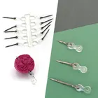 10 шт. Металлические приманки шип Карп рыболовные аксессуары приманка укус бойлов булавка с прозрачной резиновой кукурузой Ronnie Hair Rig Carp Feeder Снасти