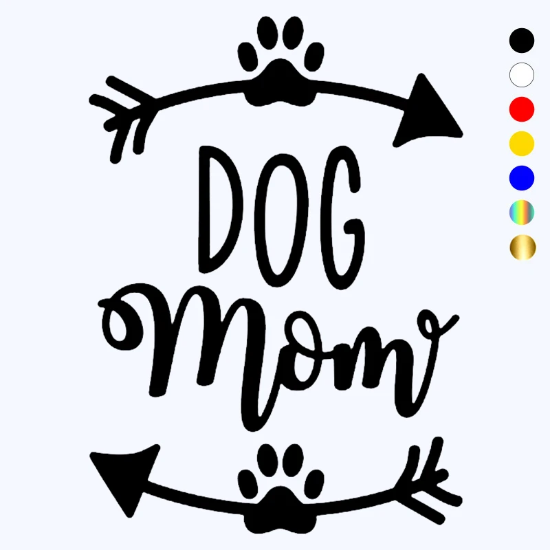 

CK20820# Various Sizes/Colors Die-Cut Dog Mom Vinyl Decal Car Sticker Waterproof Auto Decors on Bumper Window Laptop