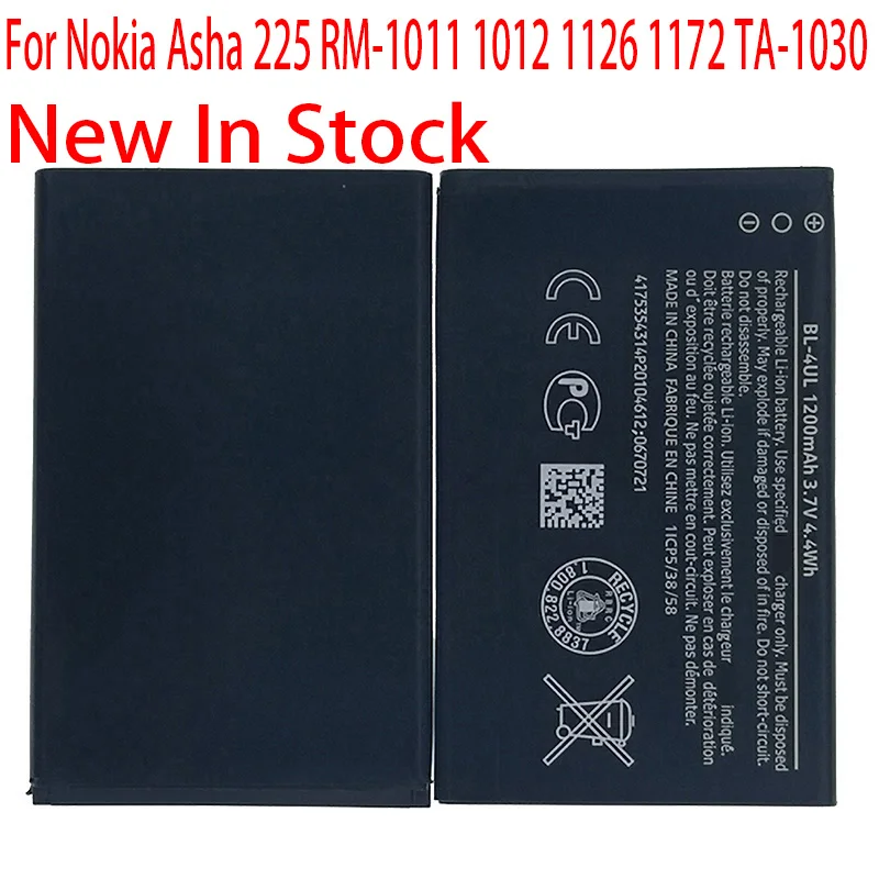 Аккумулятор для Nokia Asha 225 100% оригинальный аккумулятор емкостью 1200 мАч 1012 1126 1172 TA 1030