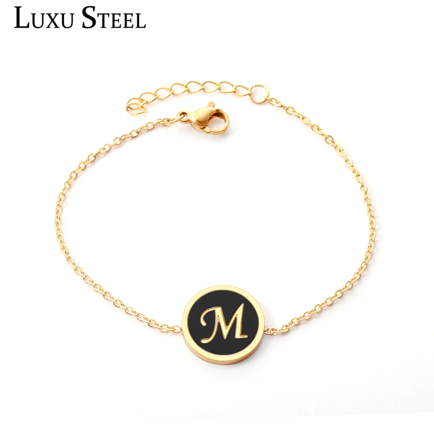 Роскошный новейший Черный Круглый браслет из ракушек браслеты нержавеющей стали