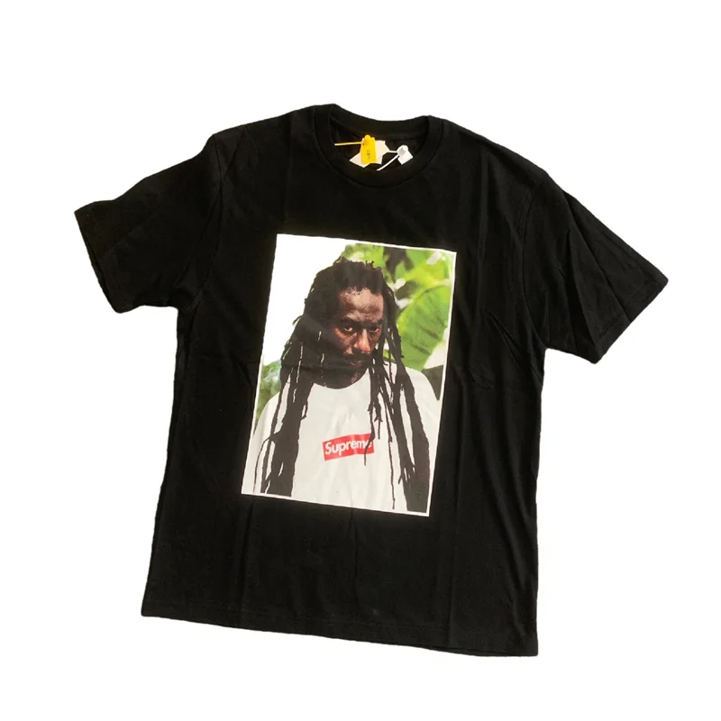 

Supreme Buju Banton Tee Reggae Rapper Pure Cotton Loose Short Sleeve Couple T-shirt for Men and Women