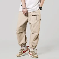 men hip hop cargo pants cotton loose baggy army trousers multi pocket military tactical pants casual streetwear joggers