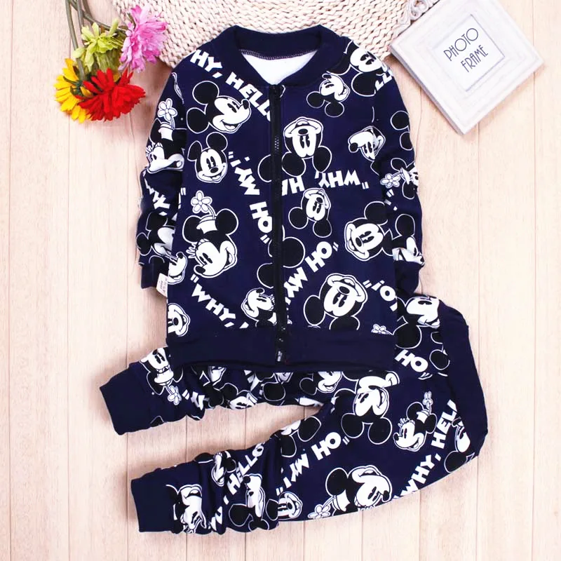 Комплекты одежды для мальчиков и девочек с Минни 2018 детская одежда на осень зиму