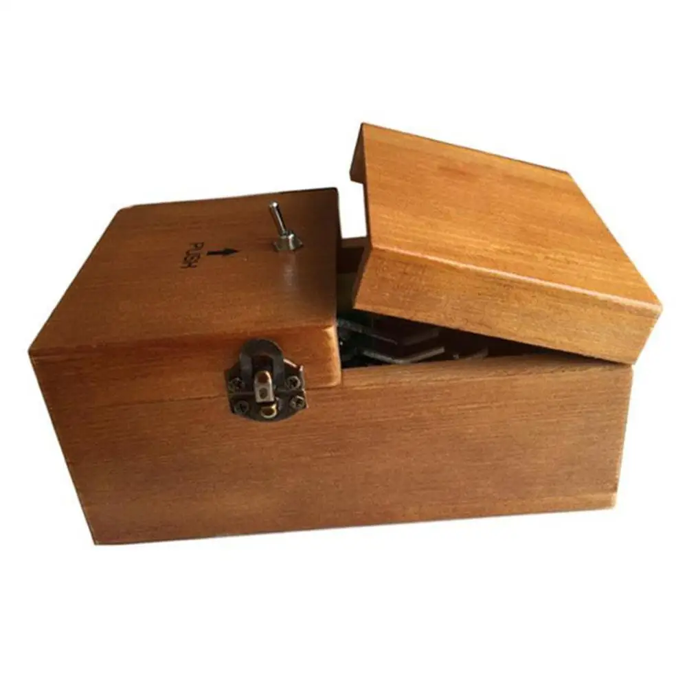 

Fully Assembled Turns Itself Off Useless Box Leave Me Alone Machine Box with Real Wood for Geek Gifts or Desk Toys speelgoed