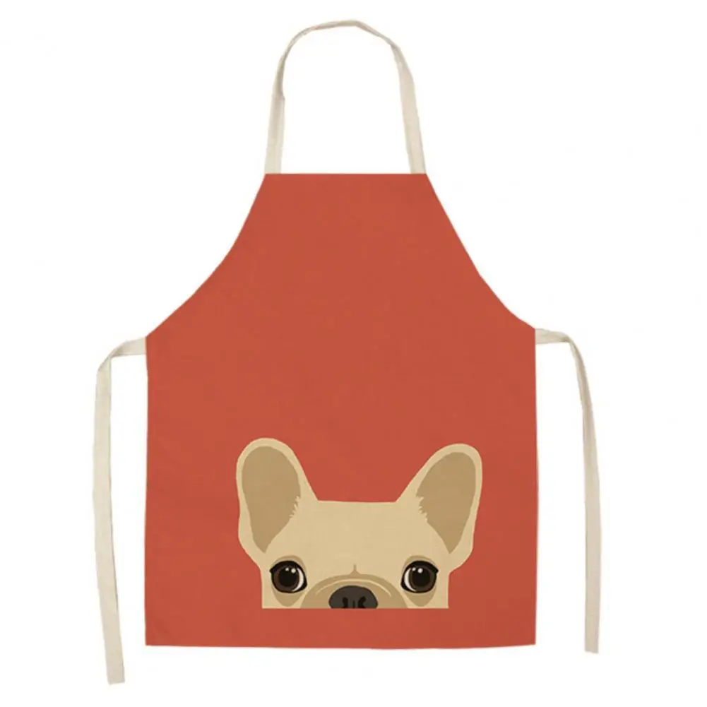 

Кухонный Фартук для женщин, устойчивый к смазке, длинный фартук шеф-повара с принтом животных, мужские принадлежности для готовки