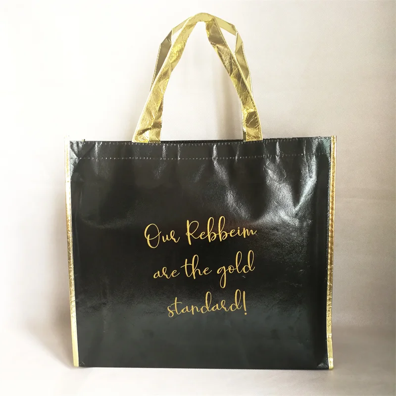 Подарочная упаковка сумка с ручками металлическая Нетканая ткань собственным