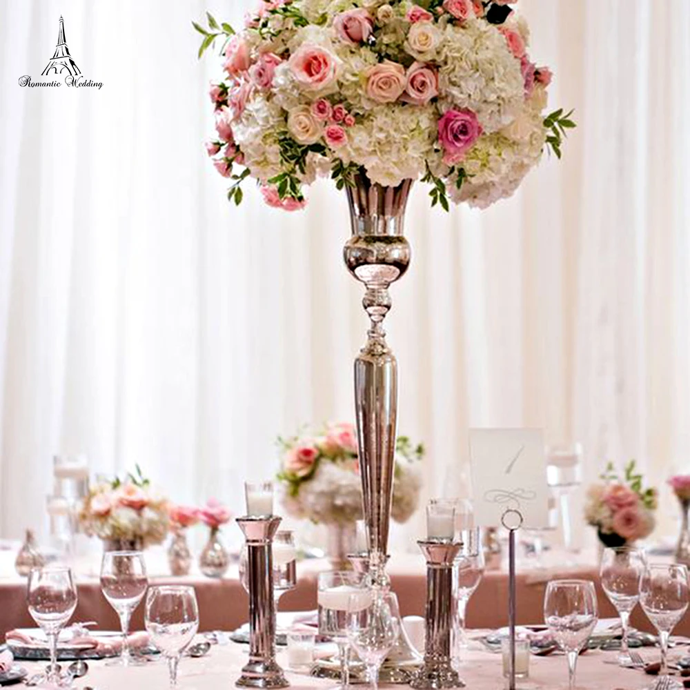 Металлическая ваза для цветов настольные горшки центральный элемент с