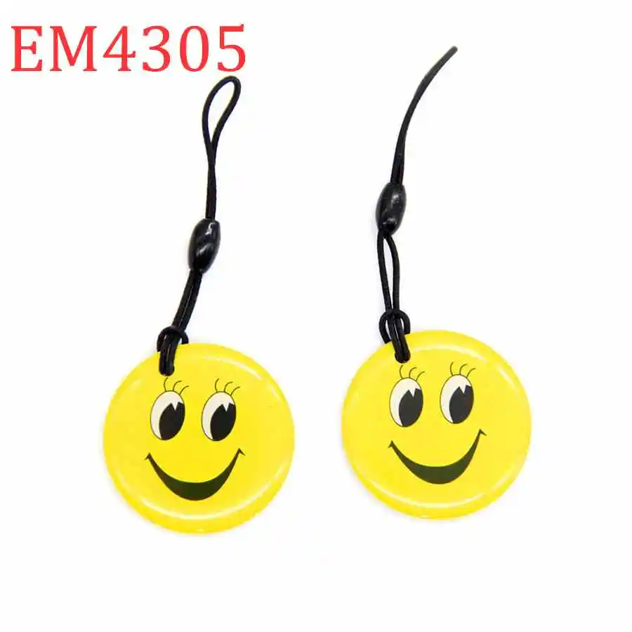 Идентификационный водонепроницаемый желтый брелок с улыбающимся лицом