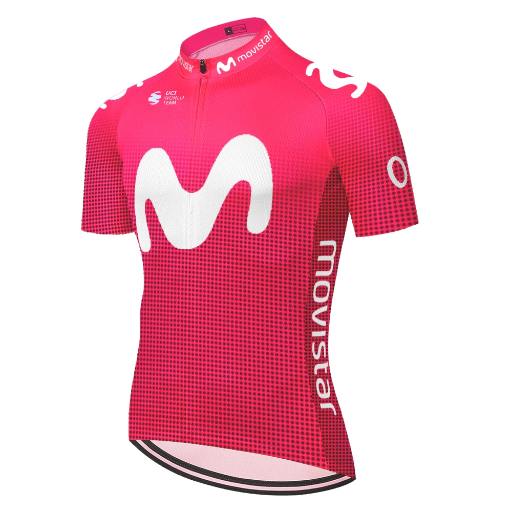 Черная футболка movistar с коротким рукавом для езды на велосипеде мужская летняя