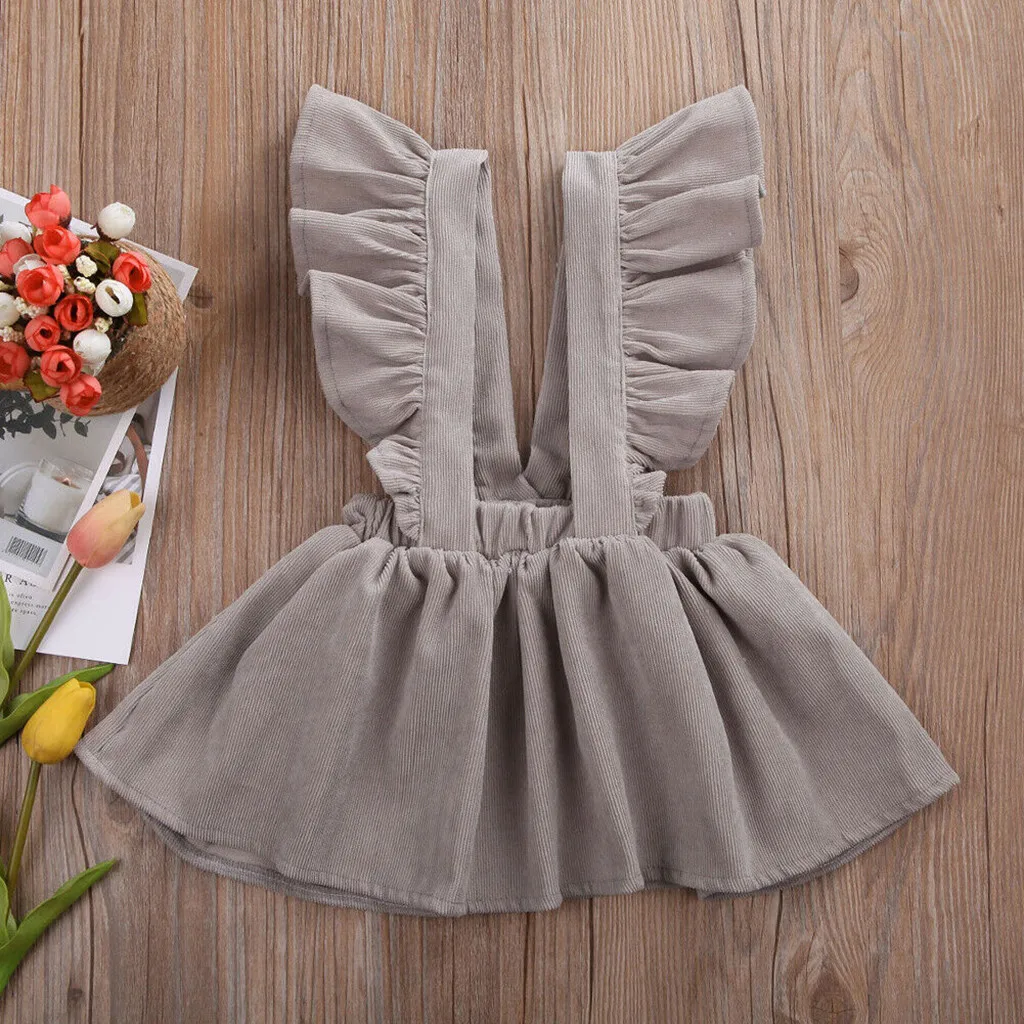 Модель 2020 года весеннее платье на бретелях одежда для девочек маленьких