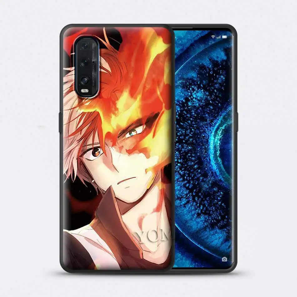

Hot My Hero Academia Case for Oppo ACE A52 A9 2020 A7 Reno 3 4 5 Find X2 Lite X3 A8 A53 F11 Pro TPU Black Soft Phone Cover