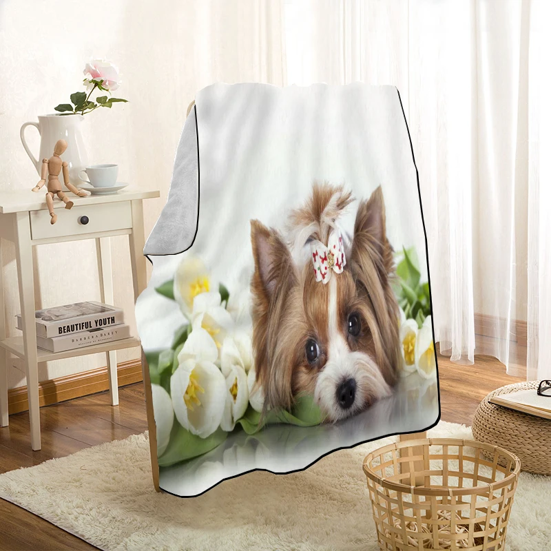 HEARMNY йоркширский терьер собака животное ворс одеяло супер мягкая теплая