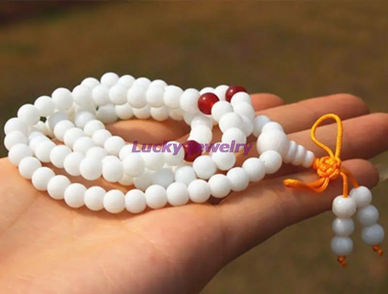 6 мм Тибетский буддизм 108 керамическая молитва шарик Мала ожерелье|mala necklace|mala bead