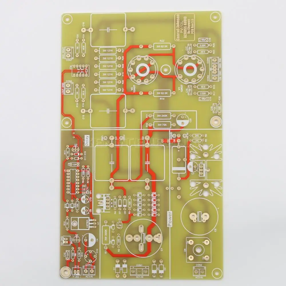 DIY HiFi трубка предварительного усилителя платы PCB без отрицотзывы см. Схему