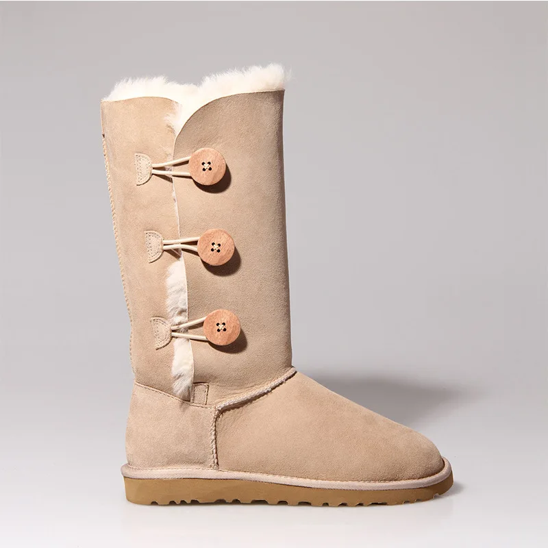 Зимние сапоги на 100% натуральном меху наивысшего качества Женские высокие из