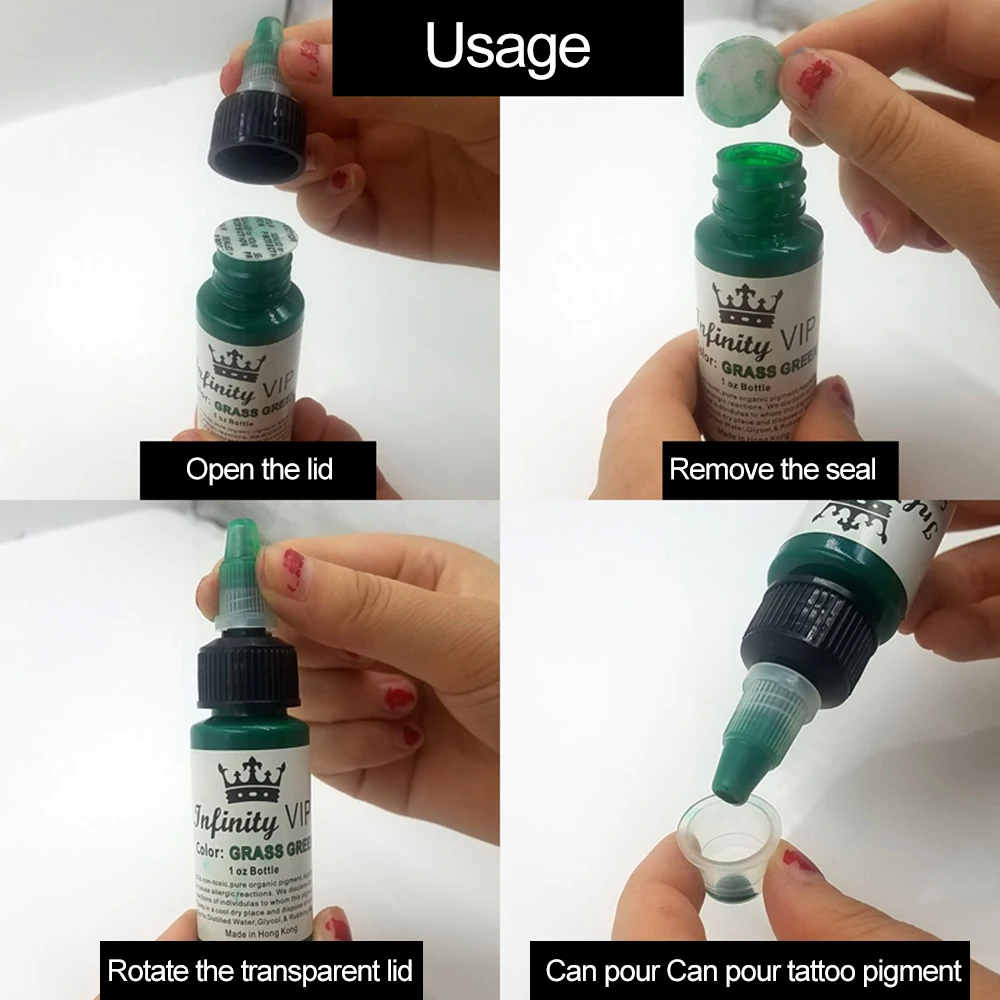 Натуральный пигмент для татуажа растений 30 мл полуперманентные чернила боди