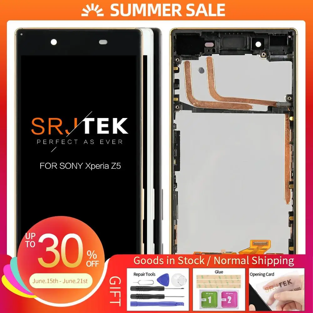 Original Display For SONY Xperia Z5 LCD Touch Screen with Frame Dual E6653 E6603 E6633 E6683 | Мобильные телефоны и