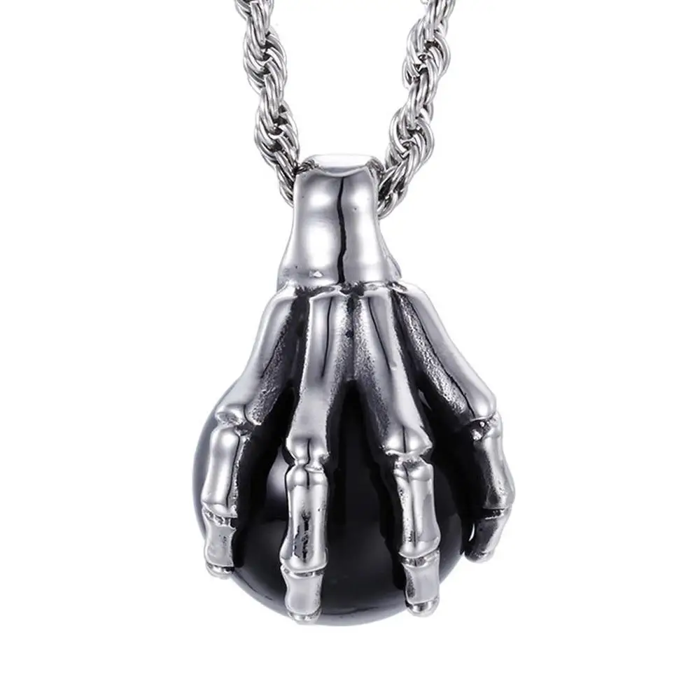 Цепочка мужская с подвеской в стиле хип-хоп ожерелье из нержавеющей стали 316L