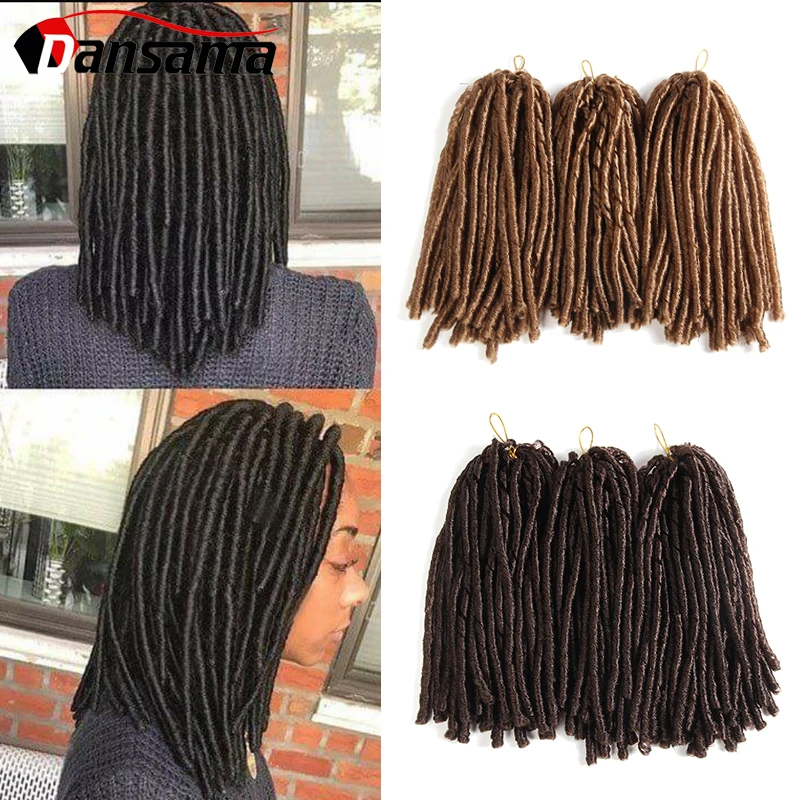 

Dansama Faux Soft Locs Crochet Braids 14 Inch Soft Dreadlocks Natural False Hair Locks Crochet Hair Twist Hair Accessories
