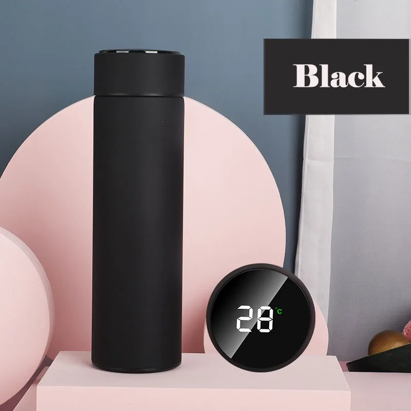 

Smart Insulation Water Bottle Portable Students High-End Simple Bottle Creative Personalized Trend Bulk Tea Cup Male and Female