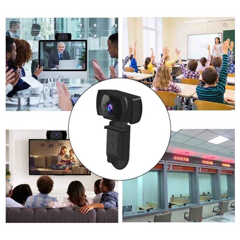 

1080P Computer Camera, High-Definition Home Webcast Live Webcam with USB Built-in Microphone