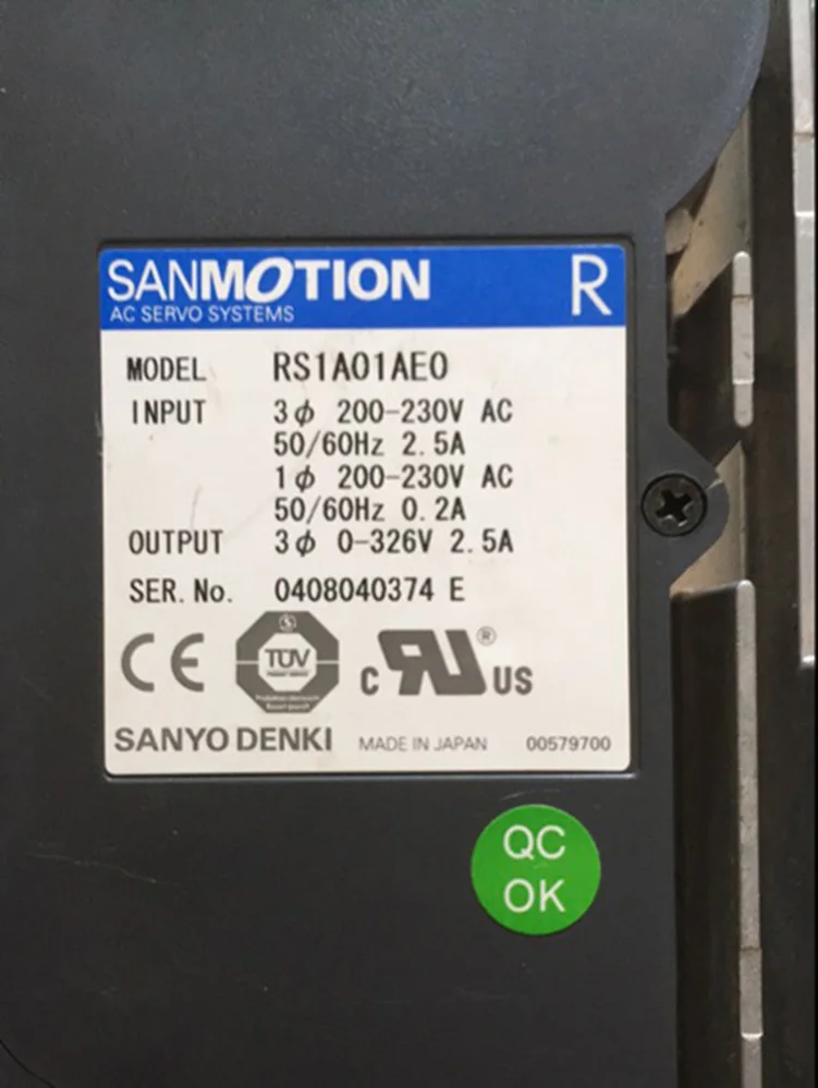 

RS1A01AE0 Sanyo Denki SanMotion Servo Driver / Ampilier Used
