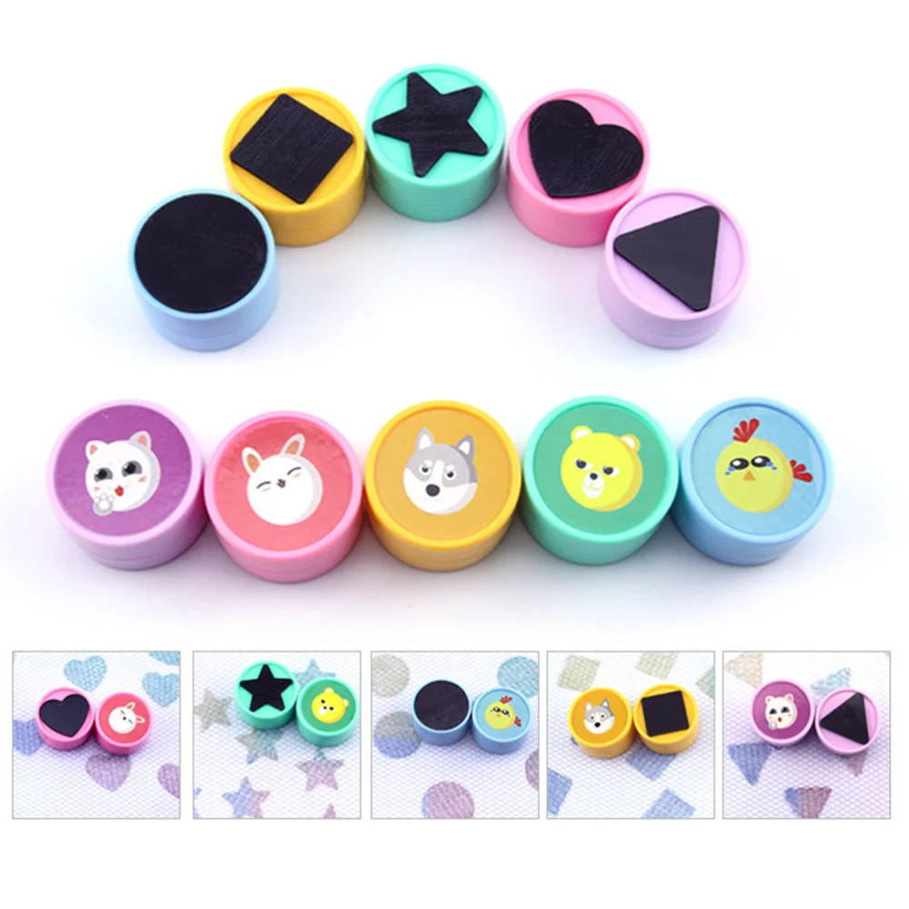 

1 Set Colorful Magnetic Drawing Board Creative Graffiti Magnetic Pen Adorable Animal Stampers Educational Drawing Board Accessor