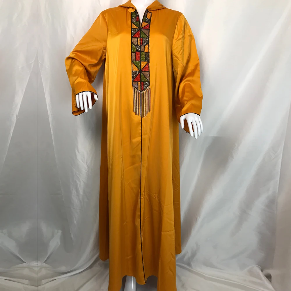 Siskakia модная мусульманская женская одежда этнический оранжевый хиджаб с