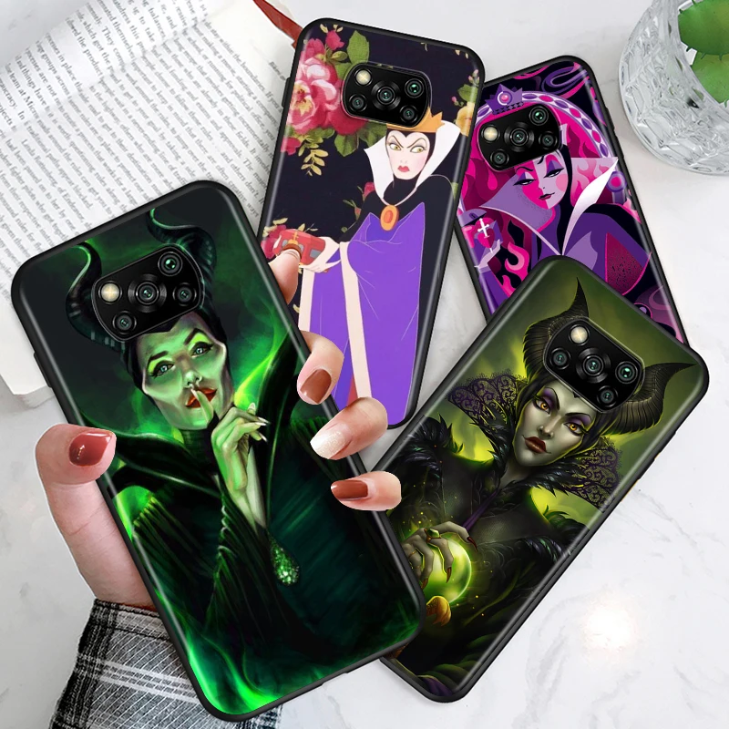 

Disney villain witch Soft For Xiaomi Civi Play Mix 3 A2 A1 6X 5X Poco X3 NFC F3 GT M3 M2 X2 F2 Pro C3 F1 Black Phone Case