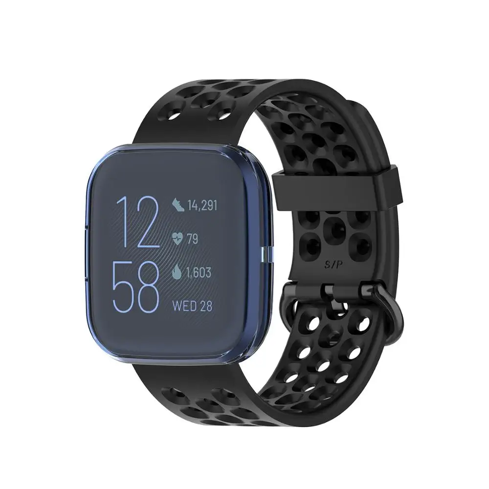 ТПУ прозрачный силикон чехол для Fitbit Versa 2 Смарт-часы защитный чехол Versa2 полноэкранный Корпус Чехлы Сменные аксессуары ремешок