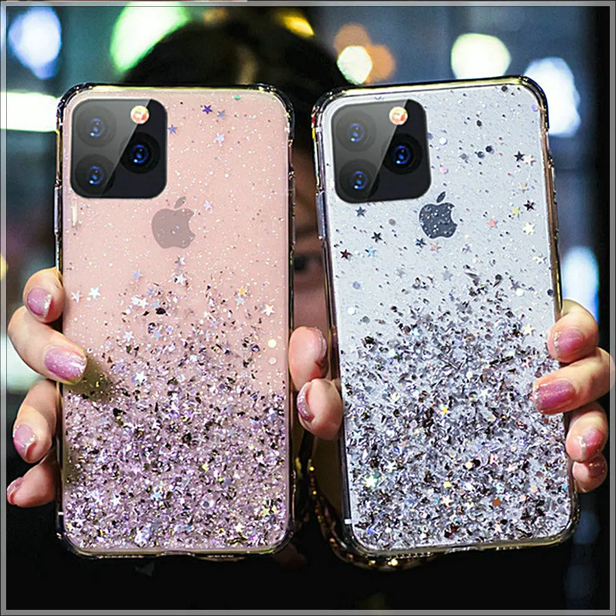 Индивидуальный Блестящий Прозрачный чехол для iphone xs max iPhone 11 Pro Max X XR Xs мягкий