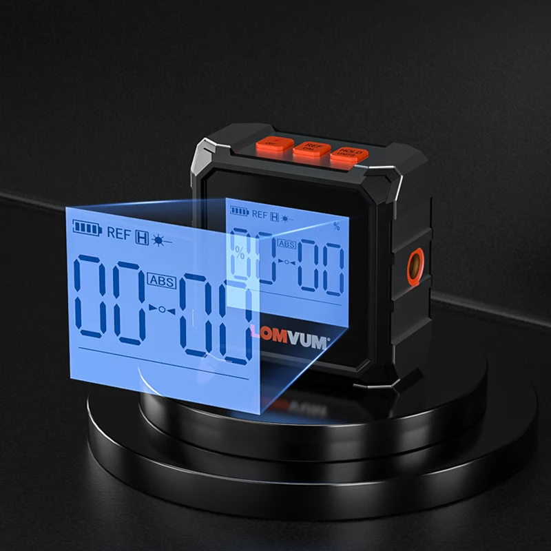 LOMVUM Цифровой Инклинометр уровень транспортир магнитный электронный 360 градусов