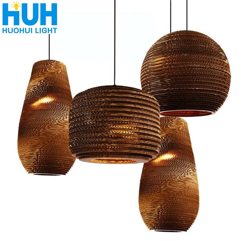 Винтажная художественная люстра в стиле оригами для кафе простая креативная с
