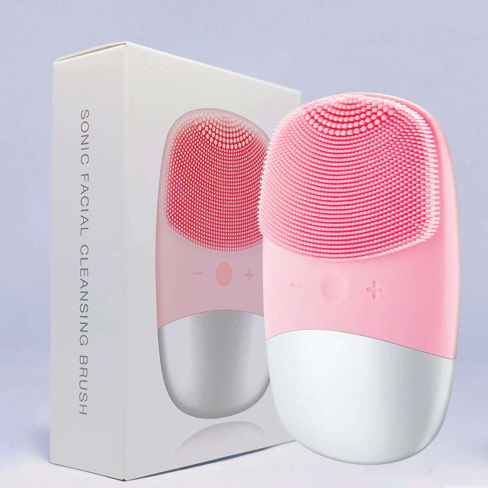 

Powered Facial Cleansing Brush Sonic Silicone Cleanser Waterproof USB REcharge Skin Care Massage MINI 2 Foreoing Facial Machine