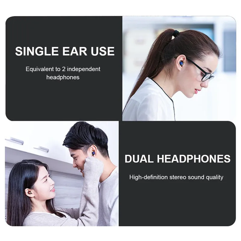 Ottwn 8D беспроводные наушники Bluetooth V5.0 спортивные светодиодный дисплей сенсорное