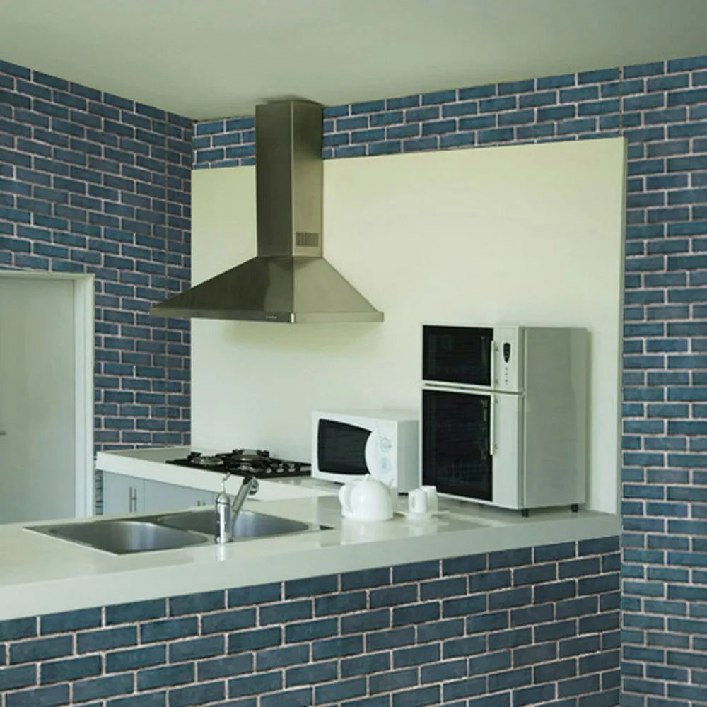 3D кирпичный камень деревенский эффект самоклеющиеся настенные наклейки для дома